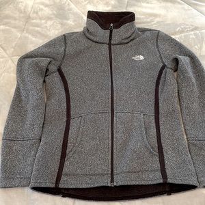 The North Face Charcoal Gray and Black Zip up Sweater Fleece Size Small